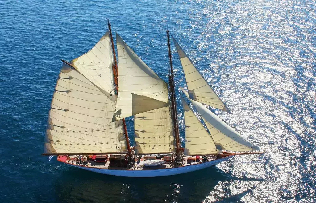 Aello by Max Oertz - Special Offer for a private Motor Sailer Rental in Mykonos with a crew