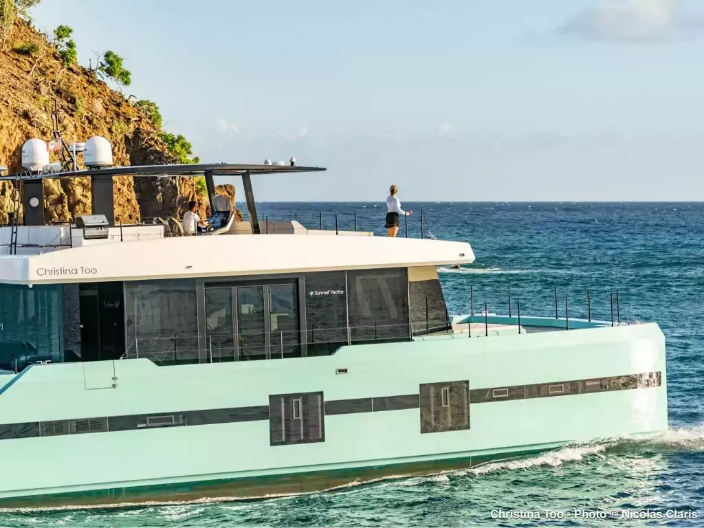 Christina Too by Sunreef Yachts - Top rates for a Rental of a private Power Catamaran in St Barths