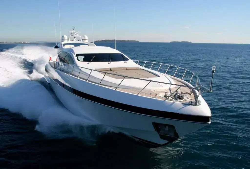 Delhia by Mangusta - Special Offer for a private Motor Yacht Charter in Golfe-Juan with a crew