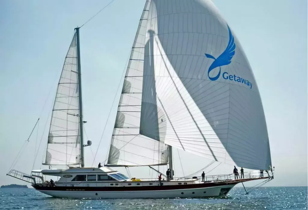 Getaway by Mural Yachts - Special Offer for a private Motor Sailer Charter in Mykonos with a crew