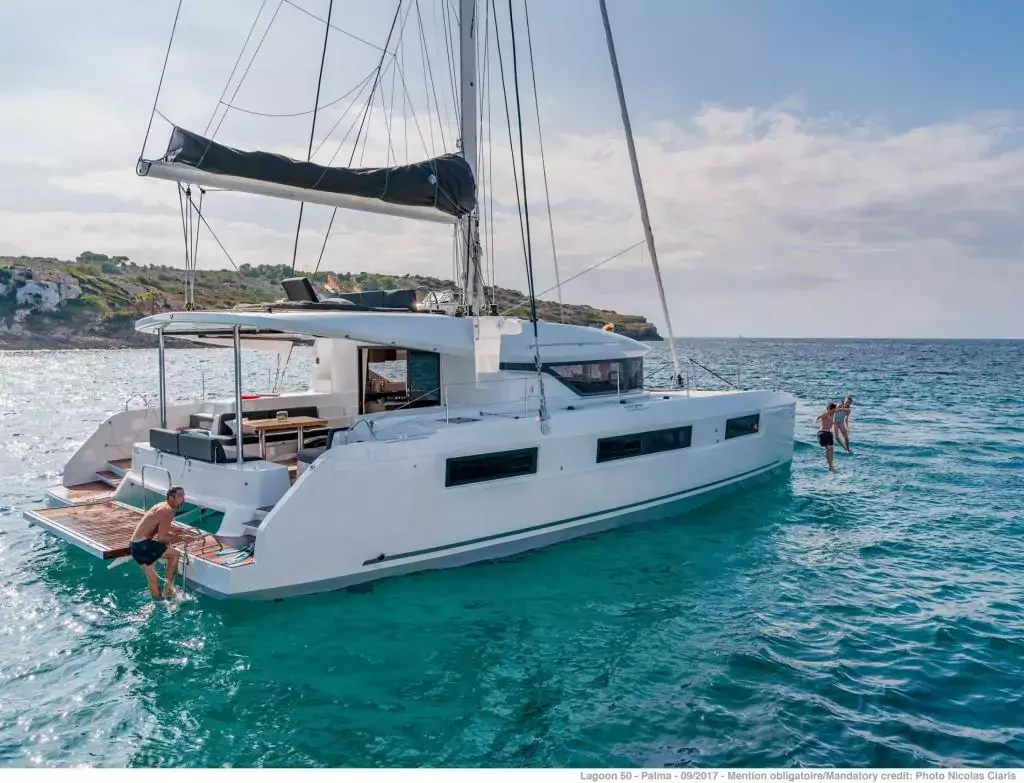 Happy Feet by Lagoon - Special Offer for a private Sailing Catamaran Charter in Salamis with a crew