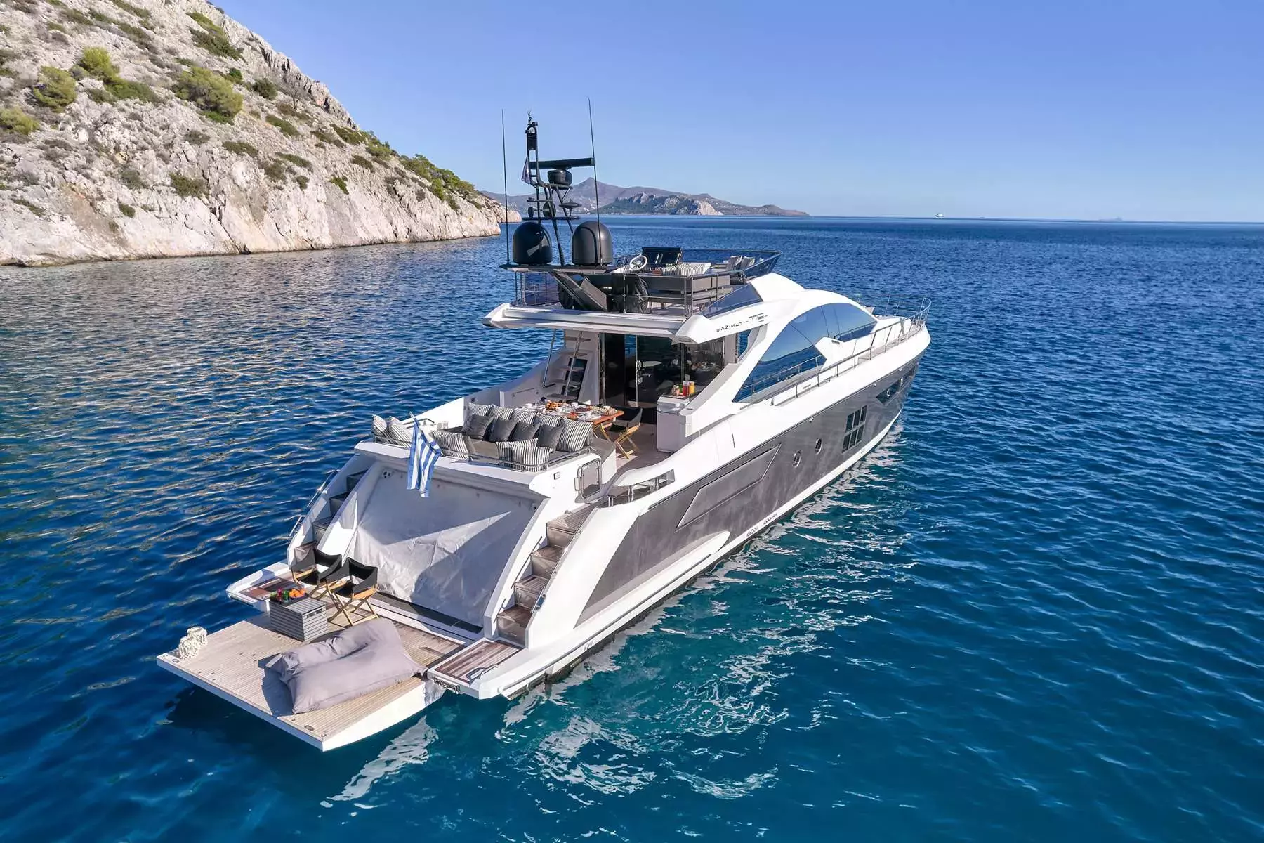 Makani by Azimut - Special Offer for a private Motor Yacht Charter in Lavrion with a crew