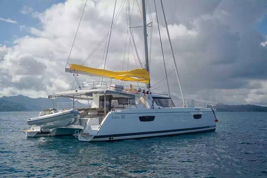 Saba 50 by Fountaine Pajot - Special Offer for a private Sailing Catamaran Charter in Tahiti with a crew