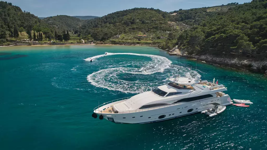 Acceptus by Ferretti - Special Offer for a private Superyacht Charter in Perast with a crew