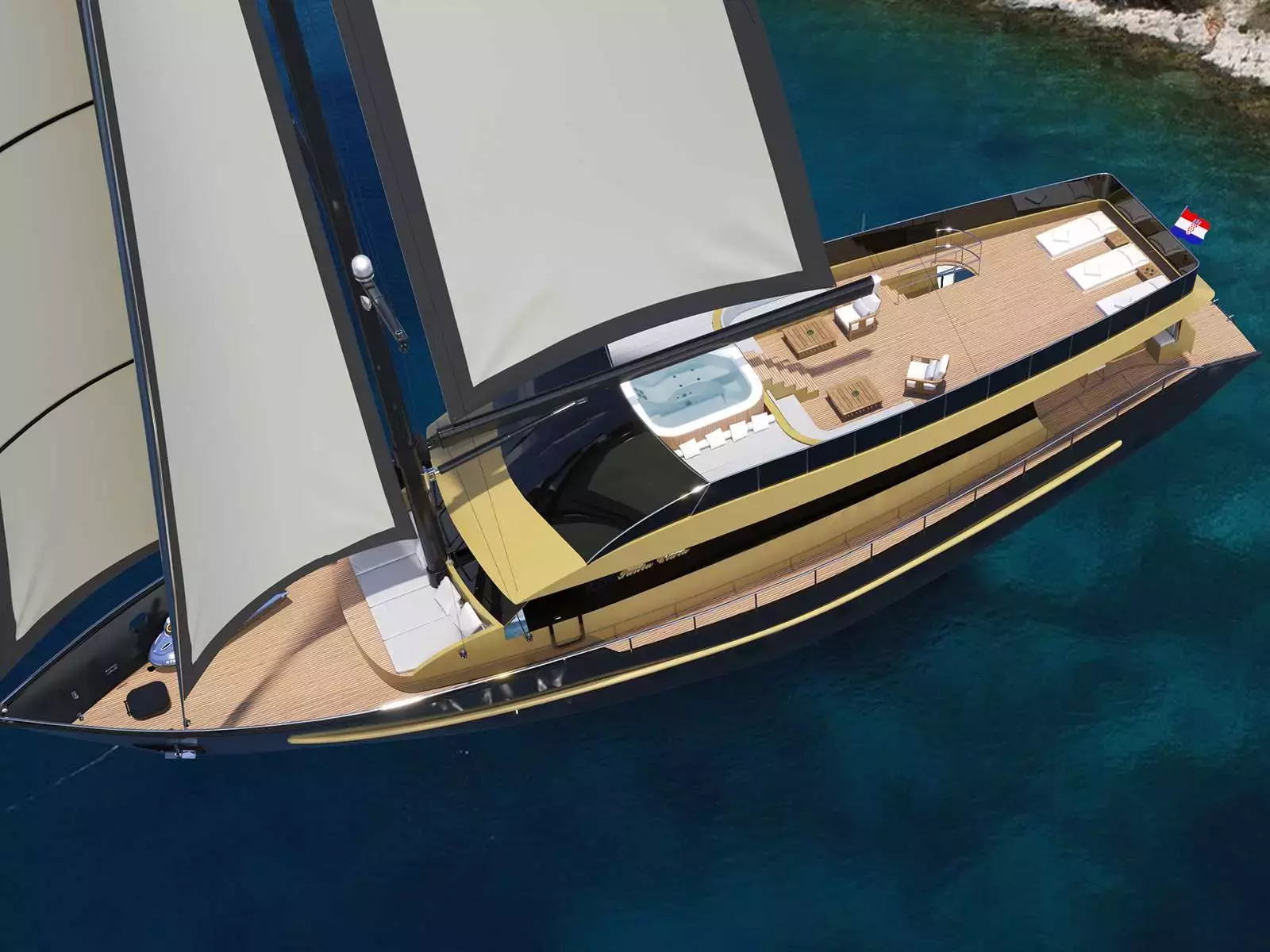 Santa Clara by Custom Made - Special Offer for a private Motor Sailer Rental in Split with a crew