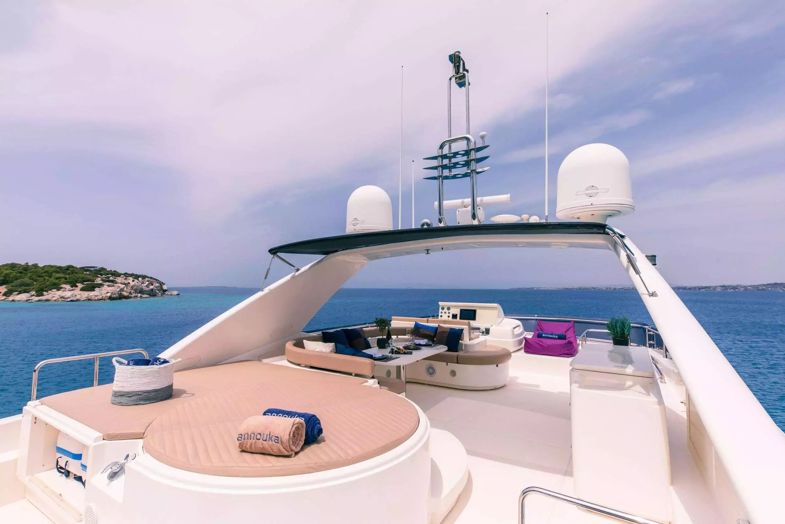 Annouka by Ferretti - Special Offer for a private Motor Yacht Charter in Paros with a crew