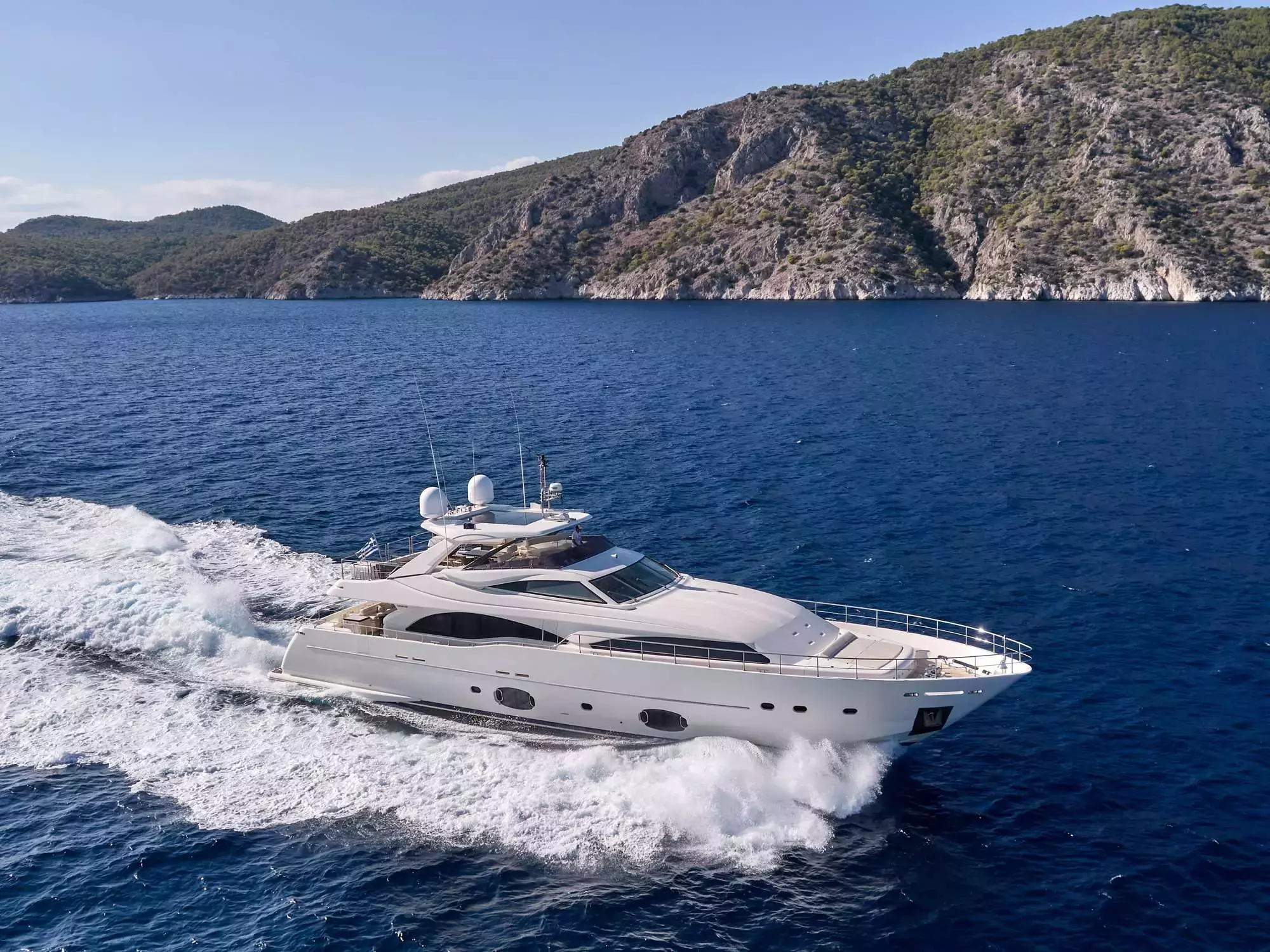 Seven S by Ferretti - Special Offer for a private Motor Yacht Charter in Paros with a crew