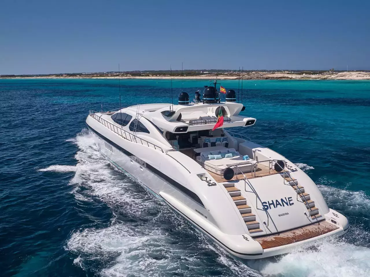 Shane by Mangusta - Special Offer for a private Superyacht Rental in Menorca with a crew