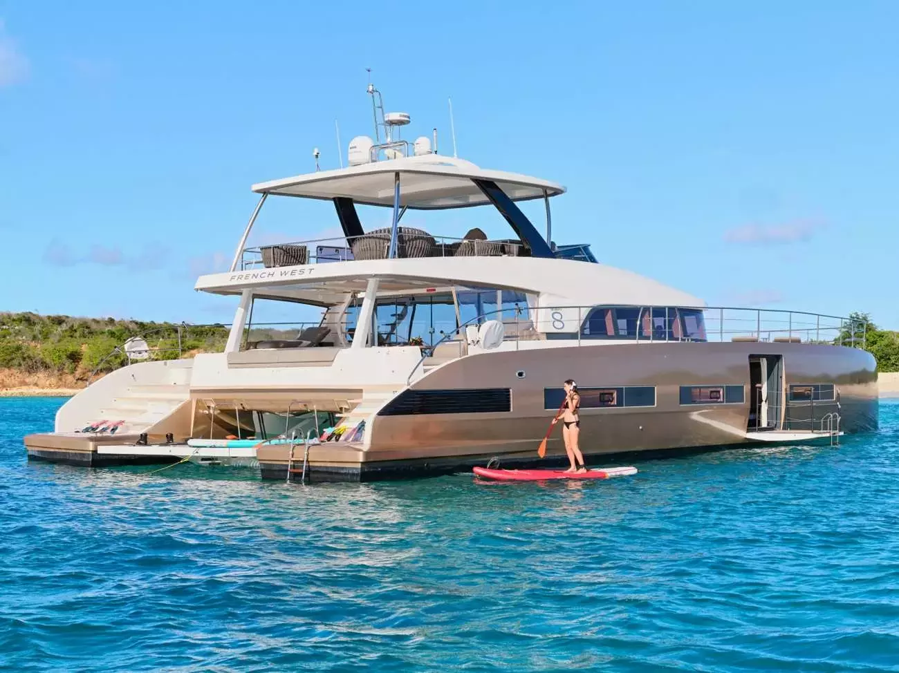 Frenchwest by Lagoon - Special Offer for a private Power Catamaran Rental in Gustavia with a crew