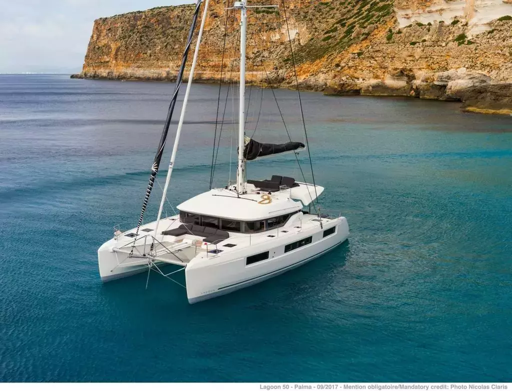 Happy Feet by Lagoon - Special Offer for a private Sailing Catamaran Rental in Santorini with a crew