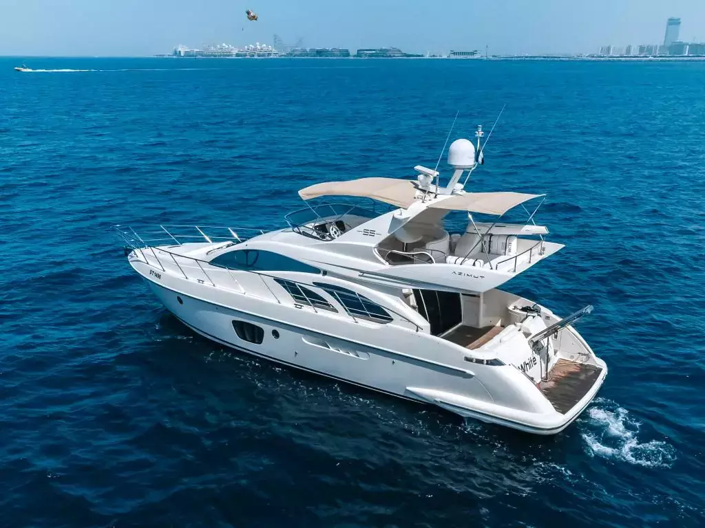 White Pearl by Azimut - Special Offer for a private Motor Yacht Charter in Sharjah with a crew