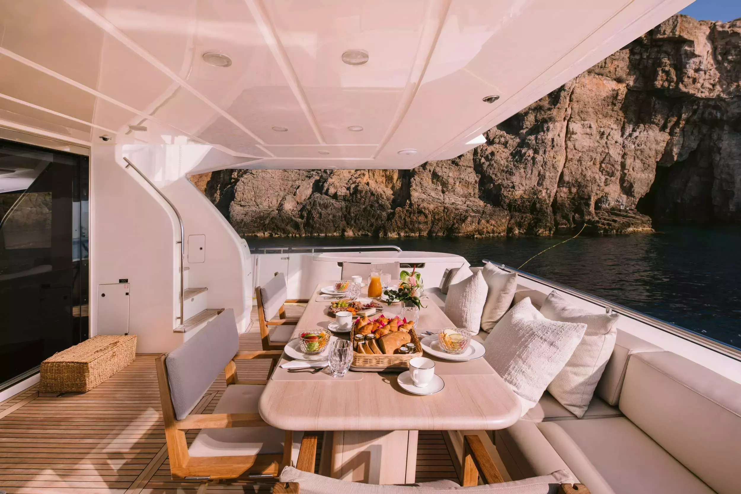 D & D by Ferretti - Special Offer for a private Motor Yacht Charter in Santorini with a crew