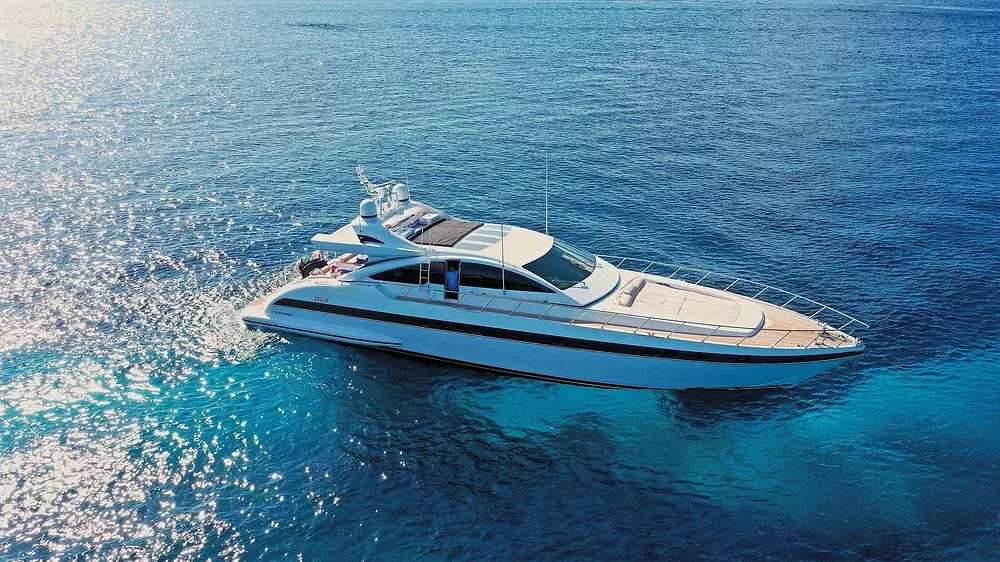 YL Three by Mangusta - Special Offer for a private Motor Yacht Charter in Santorini with a crew