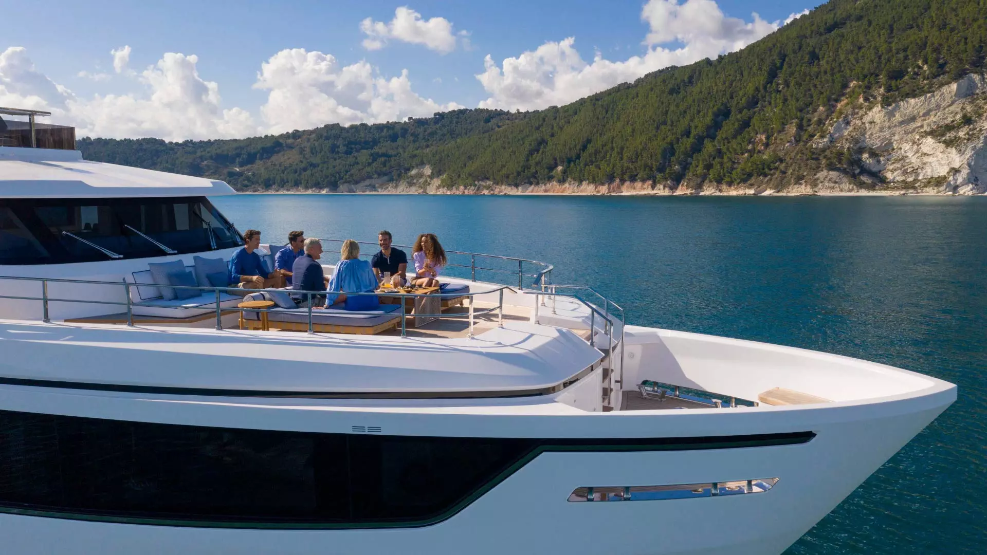 Rare Gem by Custom Line - Special Offer for a private Motor Yacht Charter in Cap DAil with a crew
