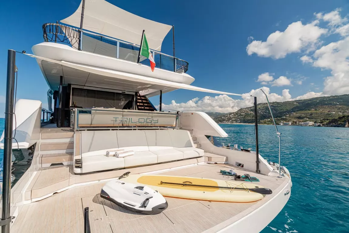Trilogy by Ferretti - Private Motor Yacht Charter in Italy – Special Offer at Boatcrowd