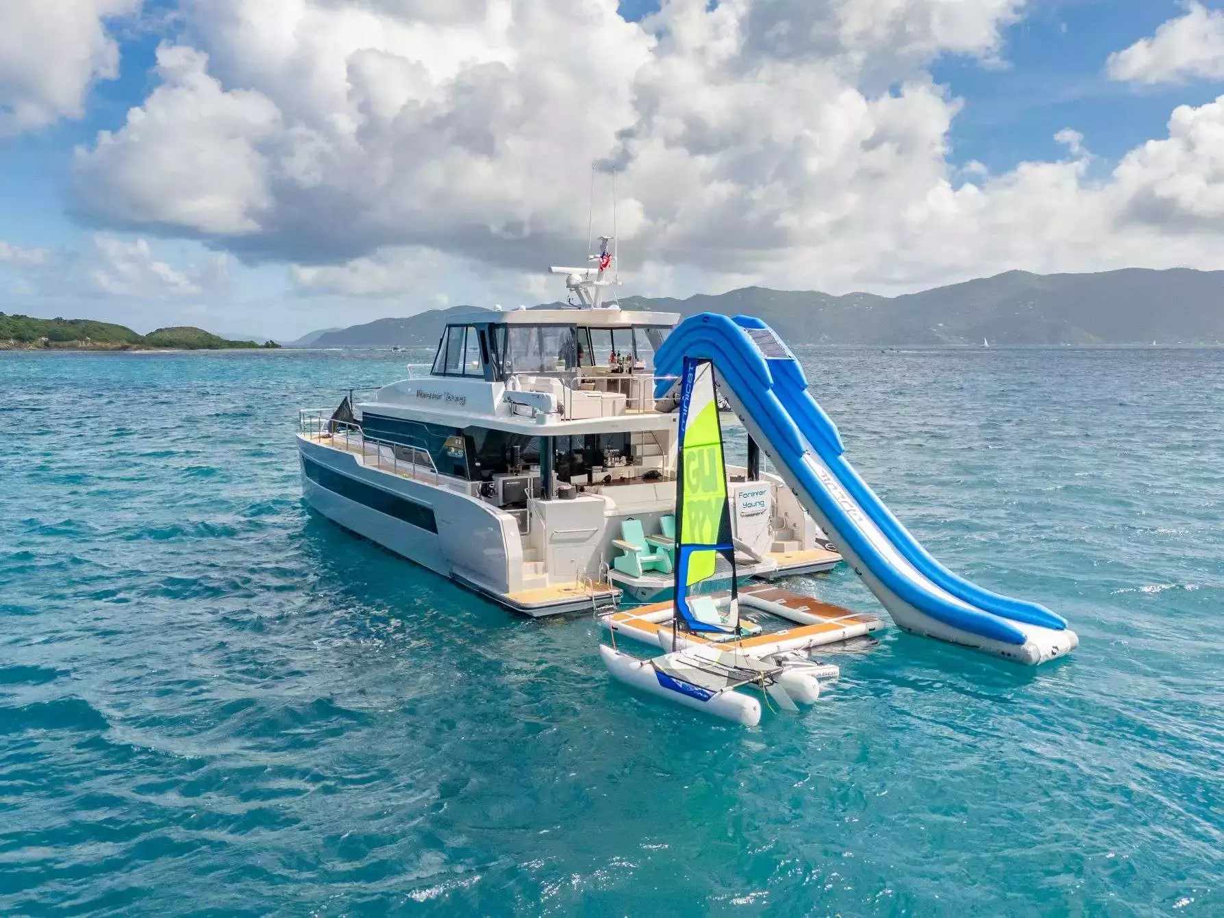 Forever Young by Two Oceans - Special Offer for a private Power Catamaran Charter in Jost Van Dyke with a crew