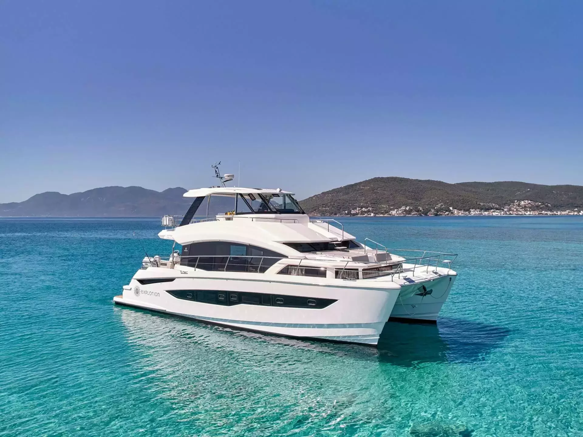 Explorion by Aquila - Special Offer for a private Power Catamaran Charter in Rhodes with a crew