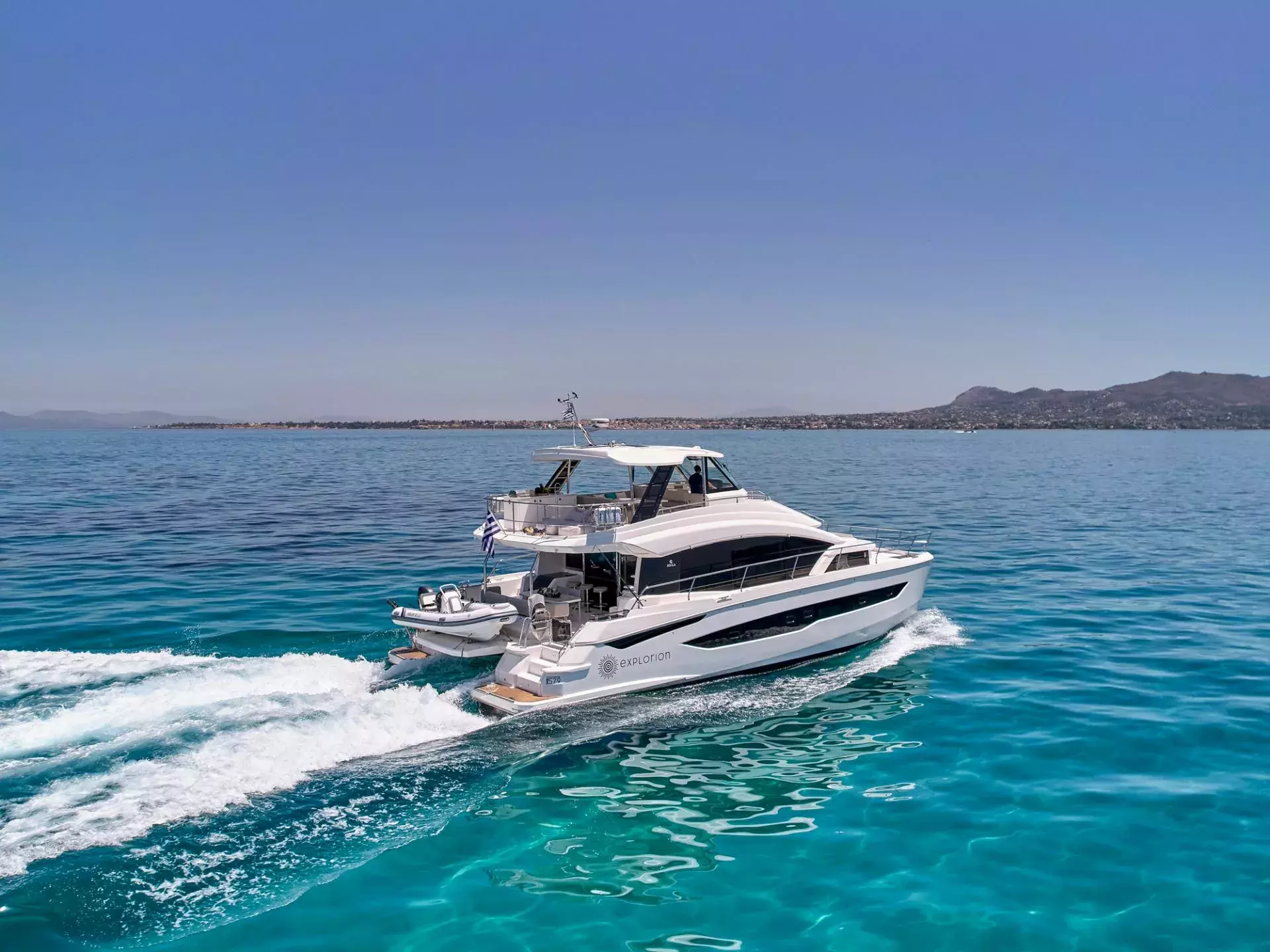 Explorion by Aquila - Special Offer for a private Power Catamaran Charter in Rhodes with a crew