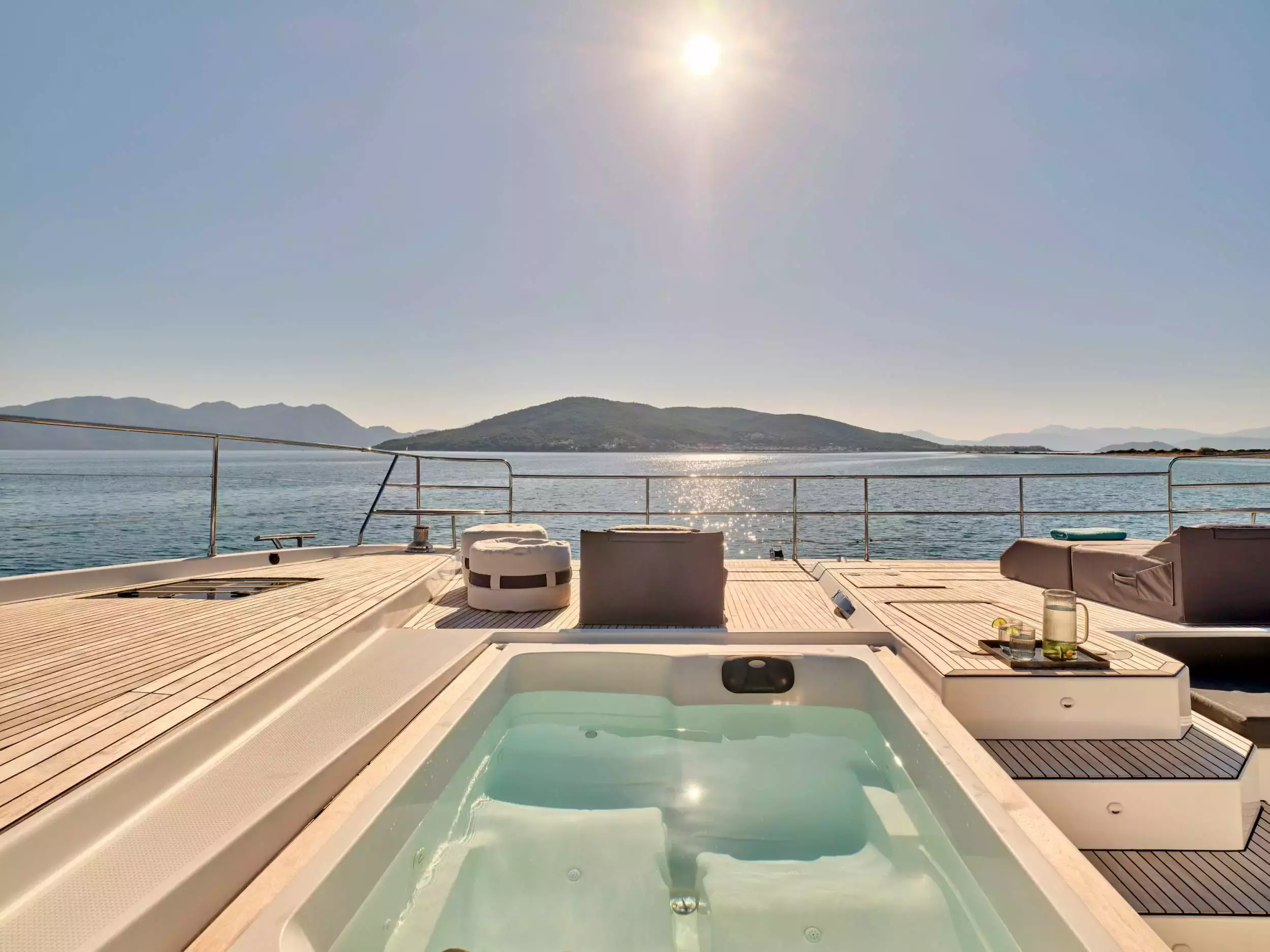 ChristAl MiO by Fountaine Pajot - Special Offer for a private Power Catamaran Charter in Santorini with a crew