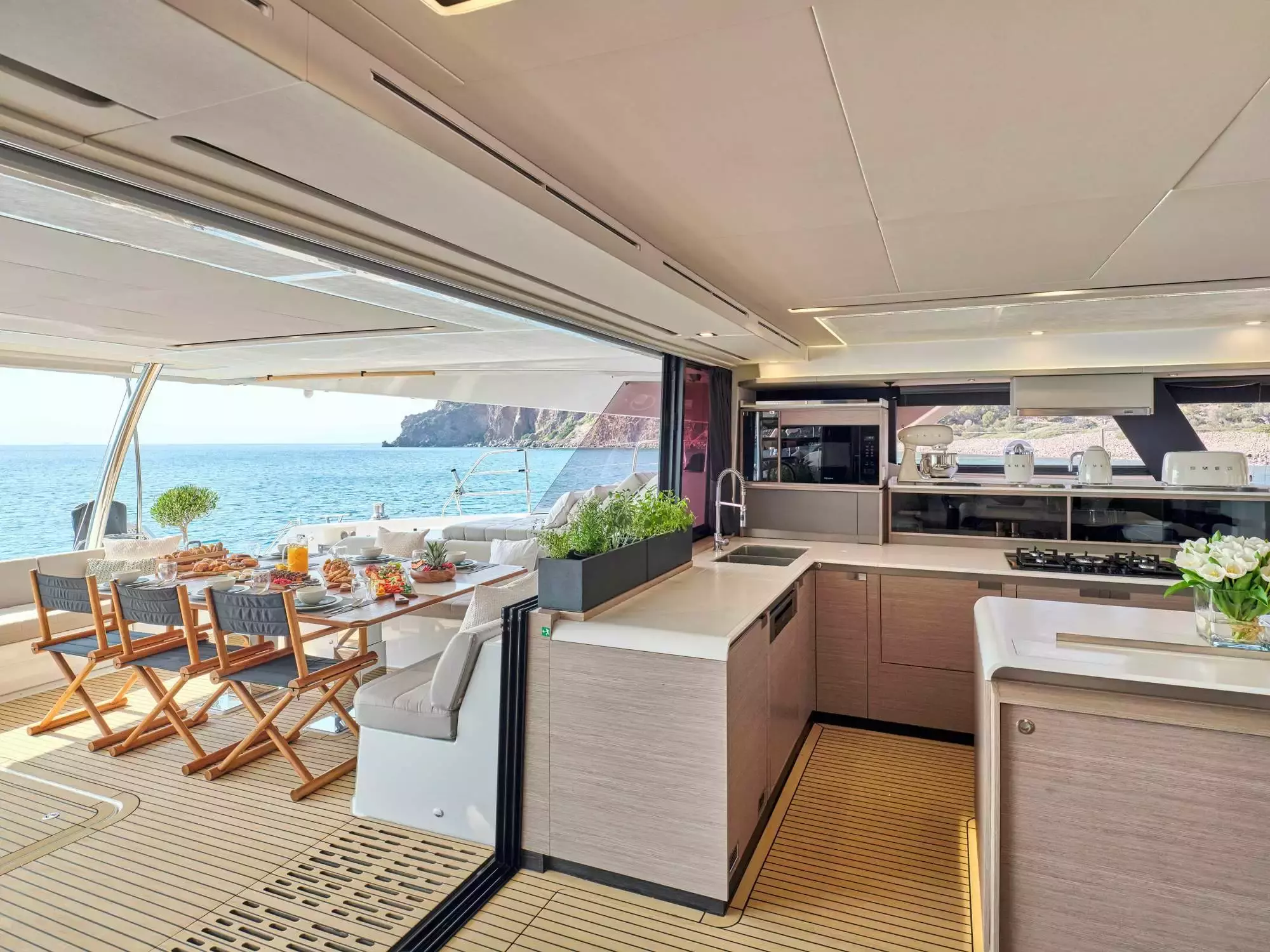 Stephanie by Fountaine Pajot - Special Offer for a private Sailing Catamaran Charter in Mykonos with a crew
