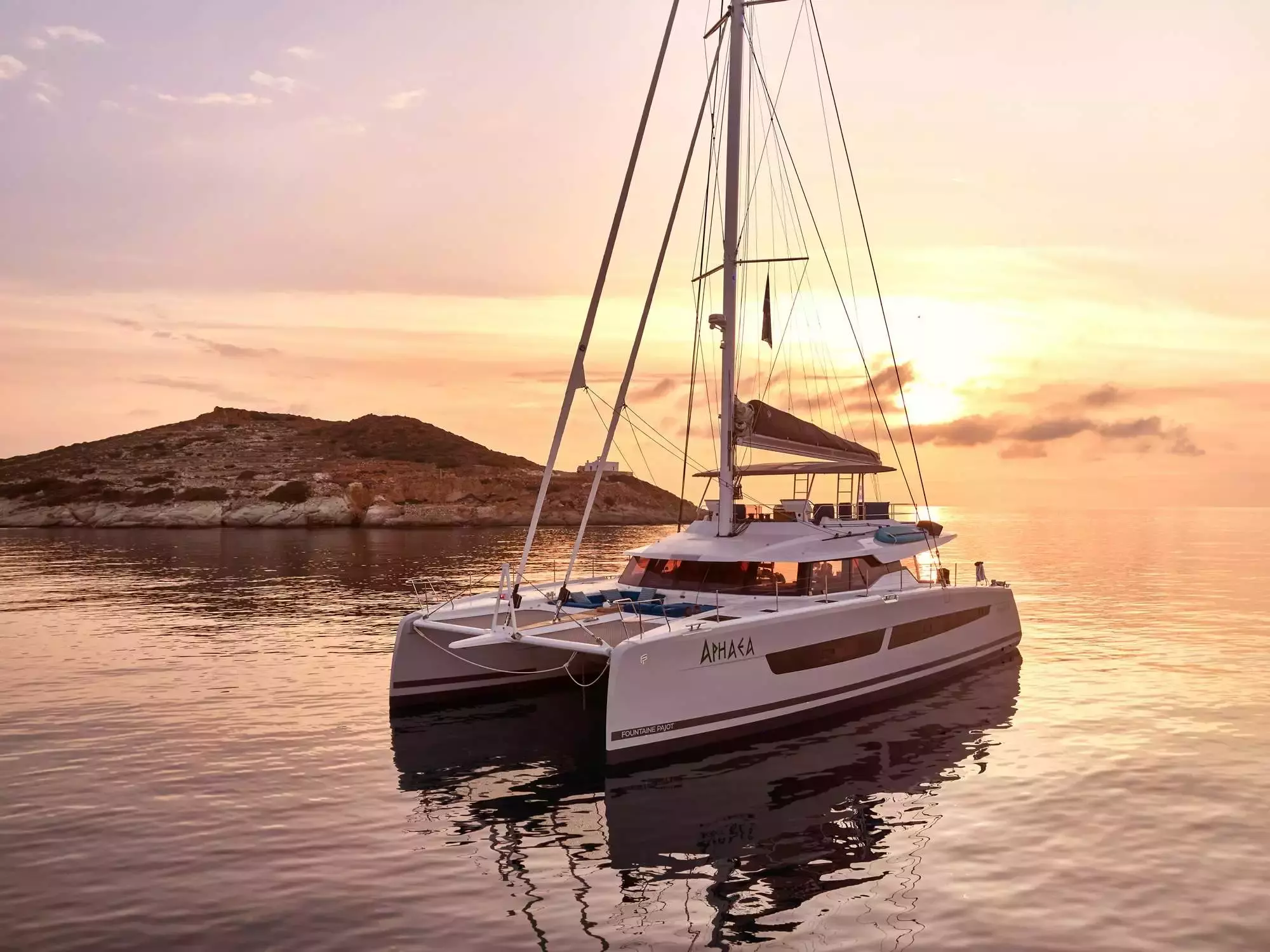 Aphaea by Fountaine Pajot - Special Offer for a private Sailing Catamaran Charter in Mykonos with a crew