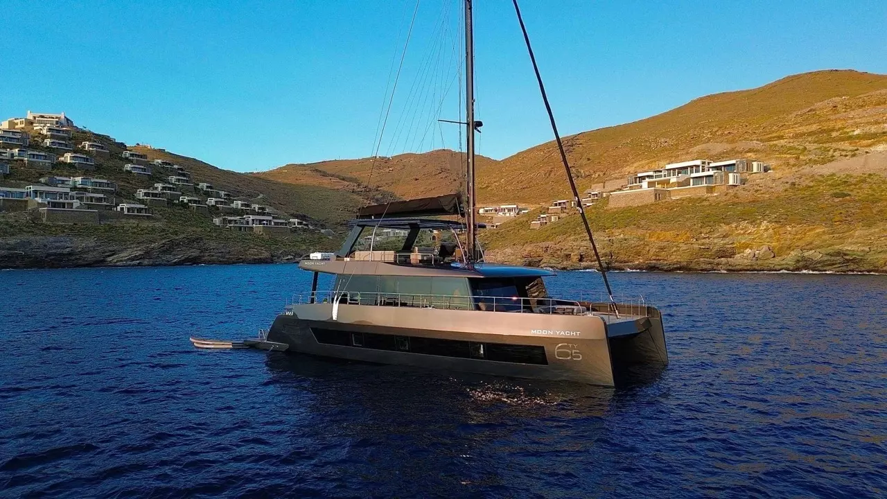Honeymoon by Moon Yacht - Special Offer for a private Sailing Catamaran Charter in Mykonos with a crew