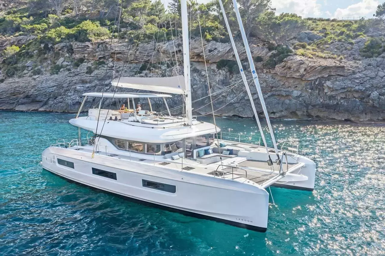 Lady M by Lagoon - Special Offer for a private Sailing Catamaran Charter in Mykonos with a crew