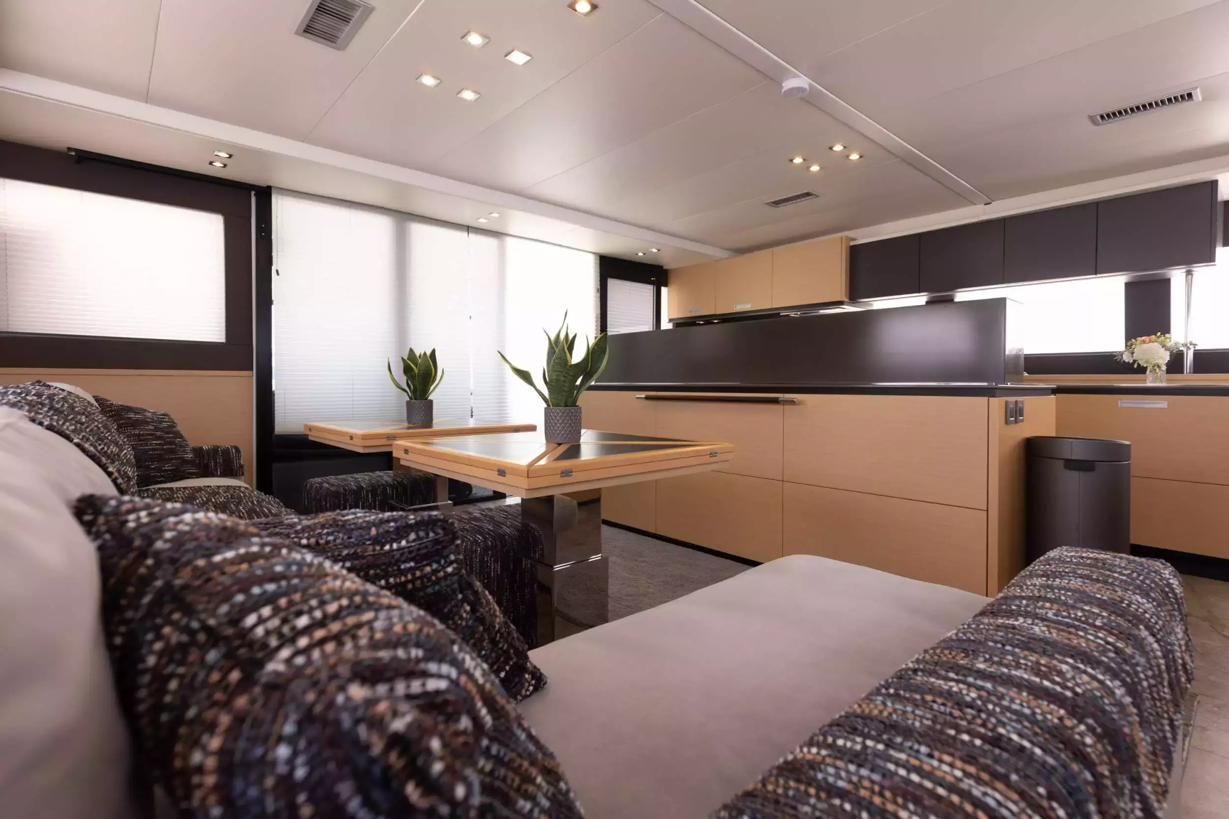 Pearly Gates by Lagoon - Special Offer for a private Power Catamaran Charter in Santorini with a crew